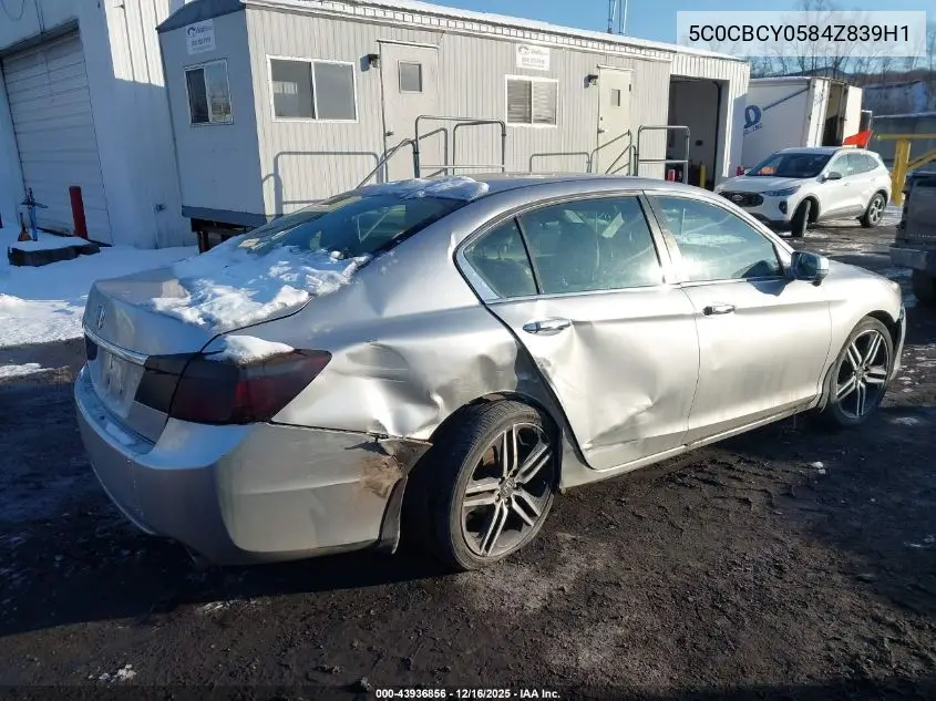 5C0CBCY0584Z839H1 2013 Hond Accord Sedan Ex-L W/Continuously Variabl