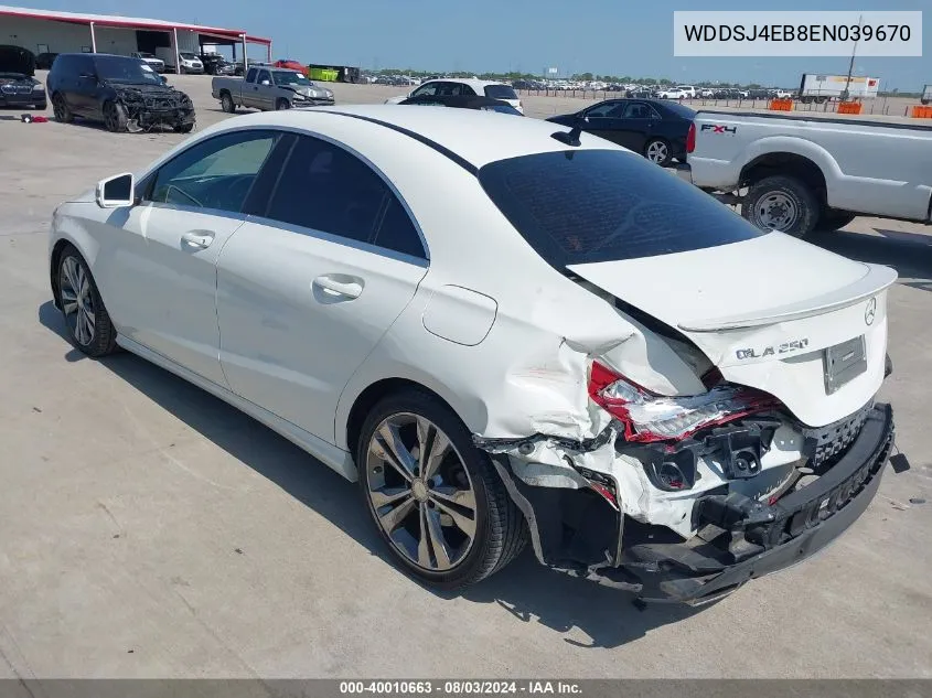 WDDSJ4EB8EN039670 2014 Mercedes-Benz Cla 250