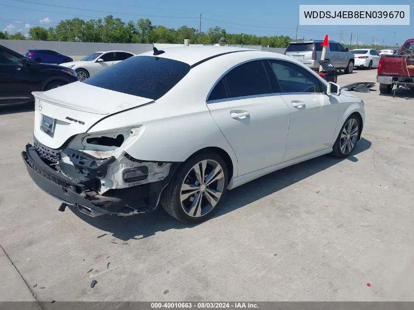 WDDSJ4EB8EN039670 2014 Mercedes-Benz Cla 250