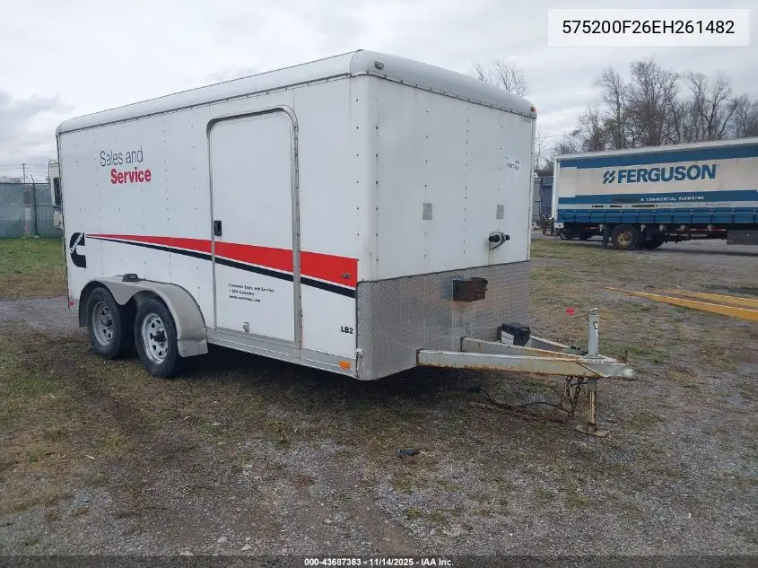 575200F26EH261482 2014 Trailer Trailer