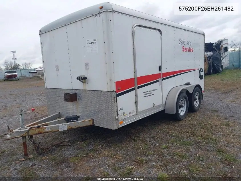 575200F26EH261482 2014 Trailer Trailer