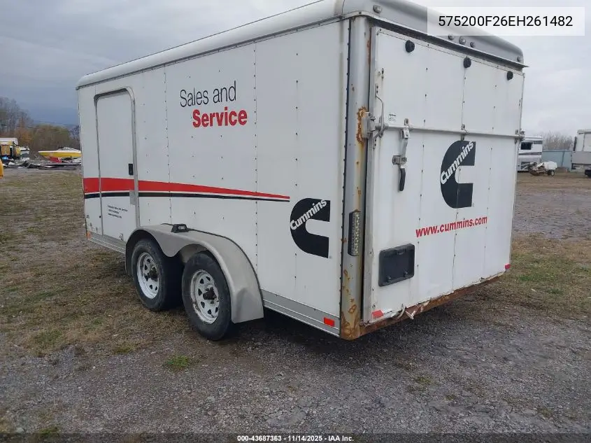 575200F26EH261482 2014 Trailer Trailer