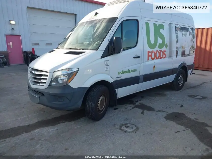 WDYPE7CC3E5840772 2014 Freightliner Sprinter 2500 Normal Roof