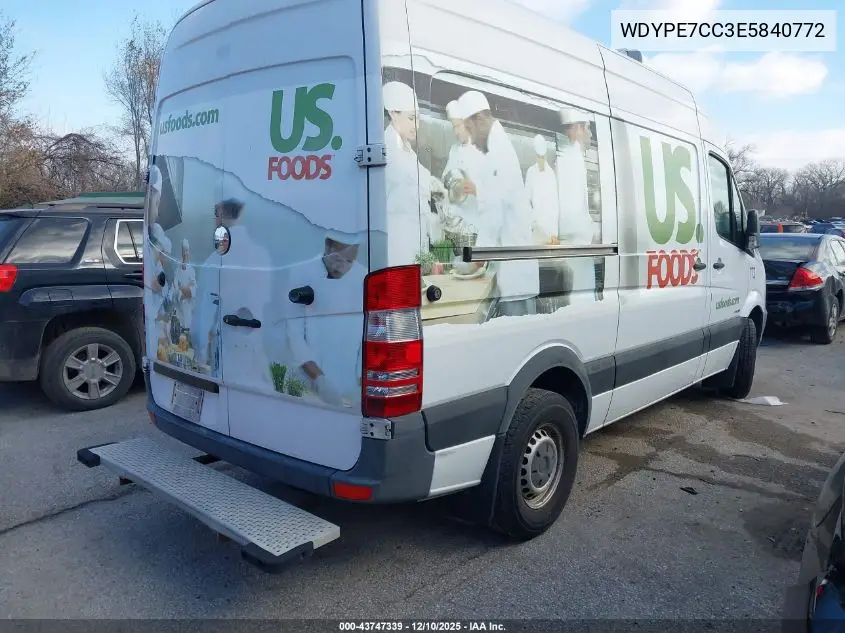WDYPE7CC3E5840772 2014 Freightliner Sprinter 2500 Normal Roof