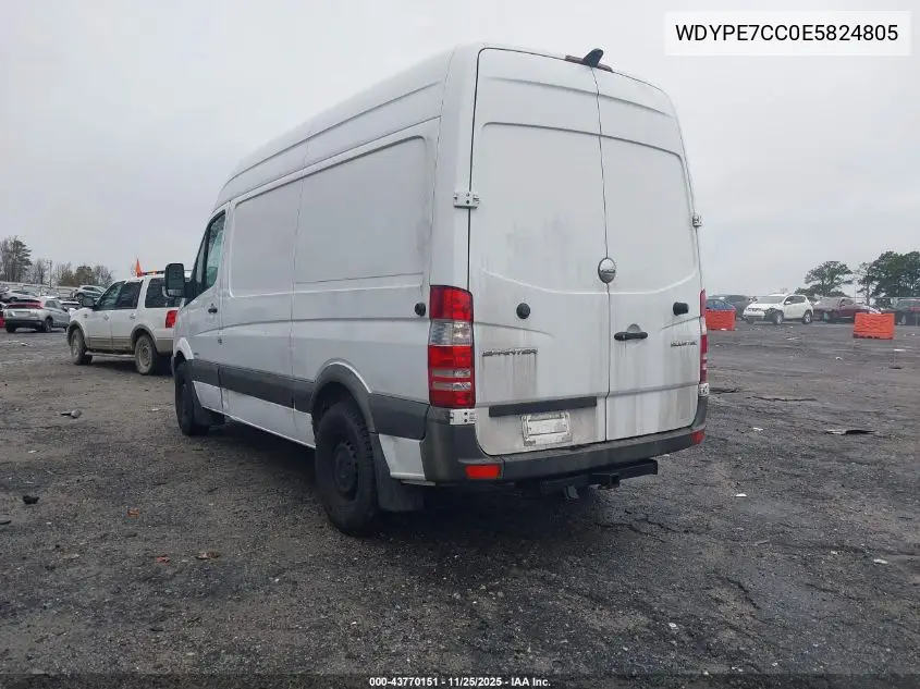 WDYPE7CC0E5824805 2014 Freightliner Sprinter 2500 Normal Roof