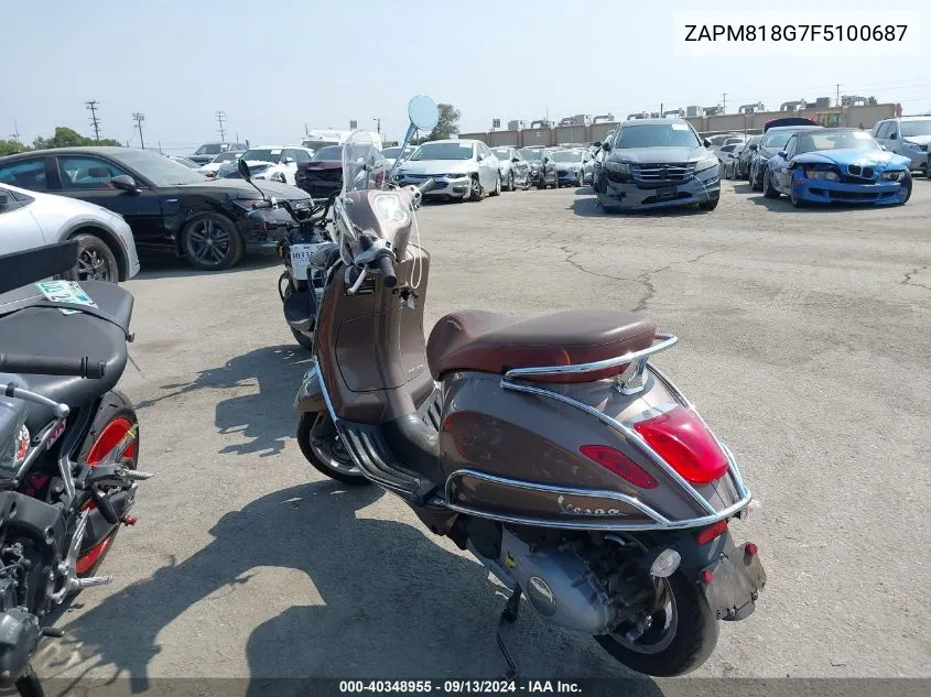 ZAPM818G7F5100687 2015 Vespa Sprint 150 3V