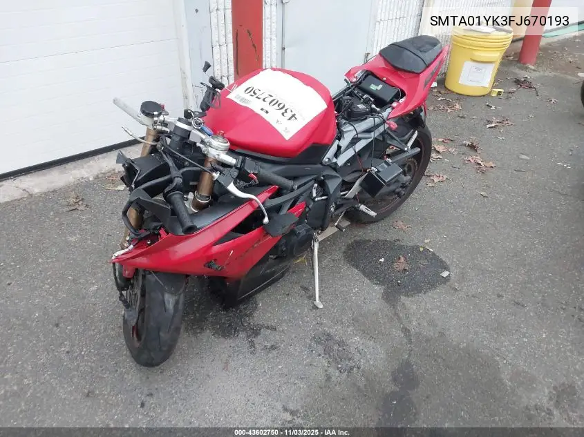 SMTA01YK3FJ670193 2015 Triumph Motorcycle Daytona 675