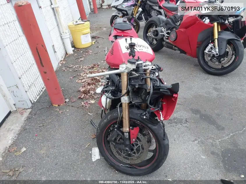 SMTA01YK3FJ670193 2015 Triumph Motorcycle Daytona 675