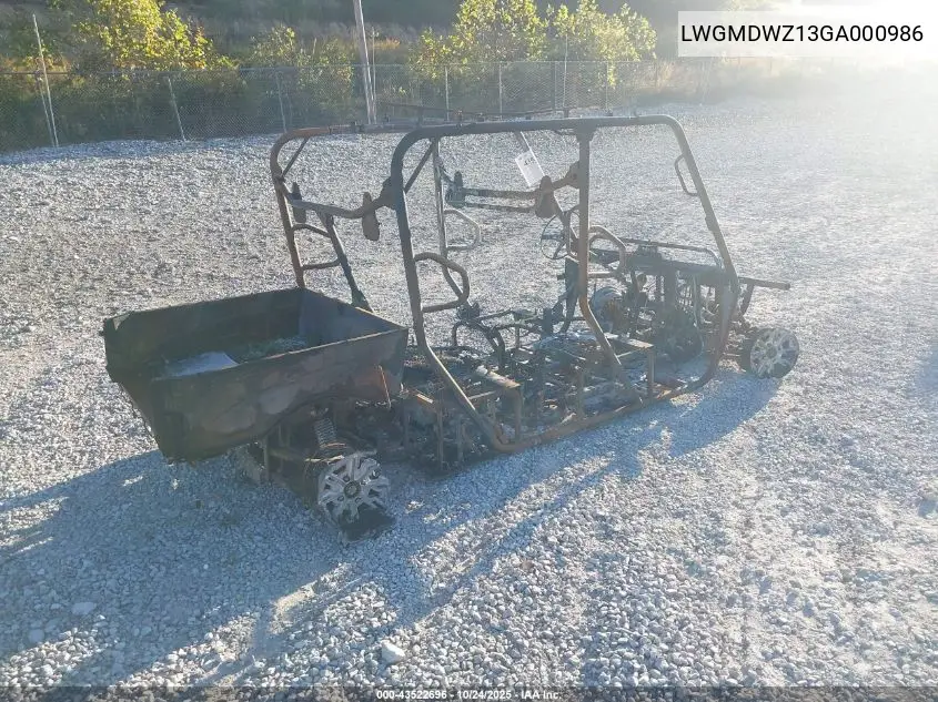 LWGMDWZ13GA000986 2016 Hisu Cub Cadet