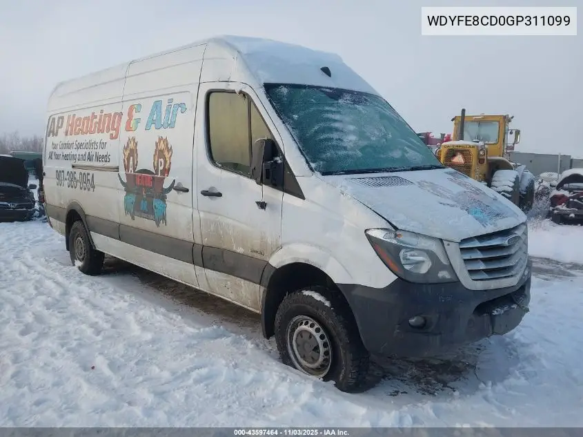 WDYFE8CD0GP311099 2016 Freightliner Sprinter 2500 High Roof
