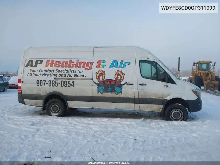 WDYFE8CD0GP311099 2016 Freightliner Sprinter 2500 High Roof