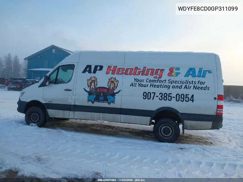 WDYFE8CD0GP311099 2016 Freightliner Sprinter 2500 High Roof