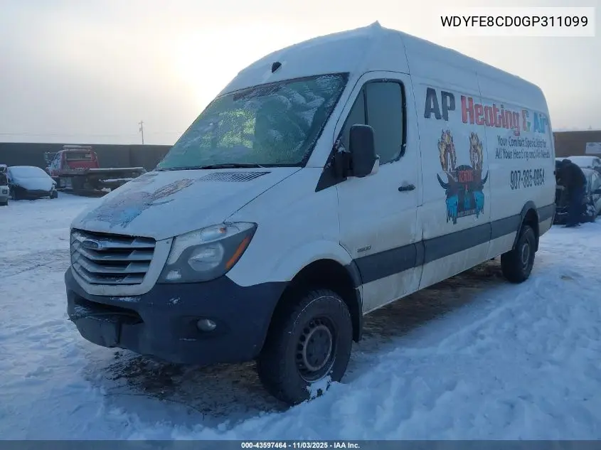 WDYFE8CD0GP311099 2016 Freightliner Sprinter 2500 High Roof