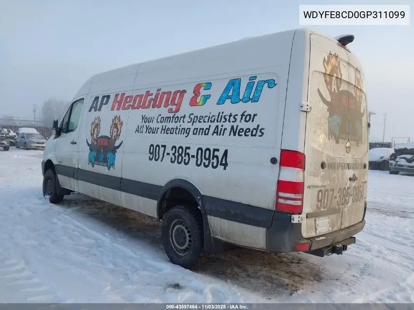 WDYFE8CD0GP311099 2016 Freightliner Sprinter 2500 High Roof