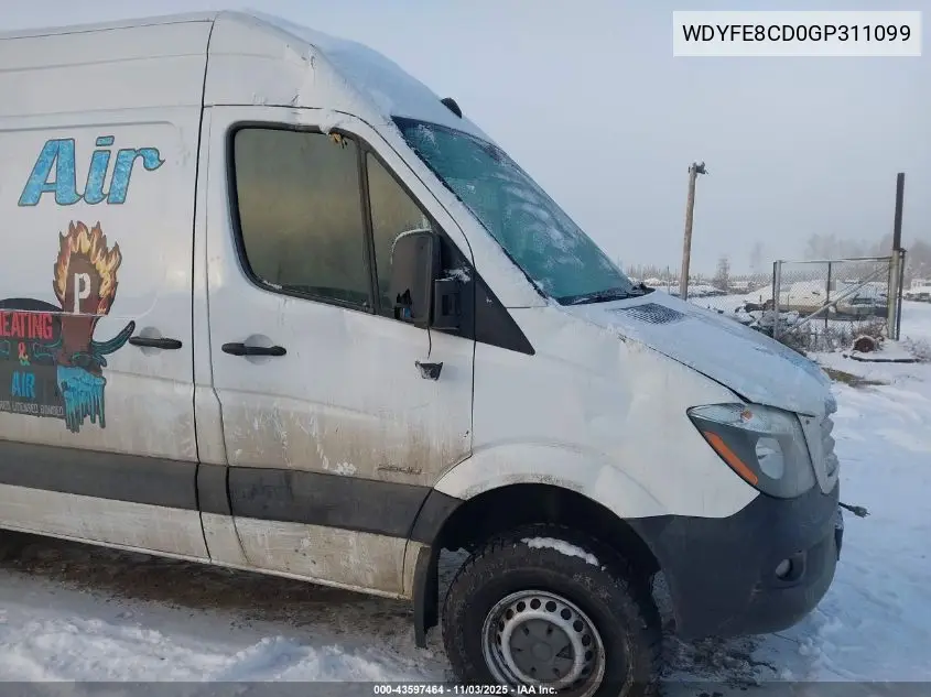 WDYFE8CD0GP311099 2016 Freightliner Sprinter 2500 High Roof