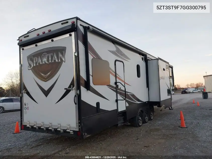 2016 Forest River Spartan VIN: 5ZT3ST9F7GG300795 Lot: 43884821