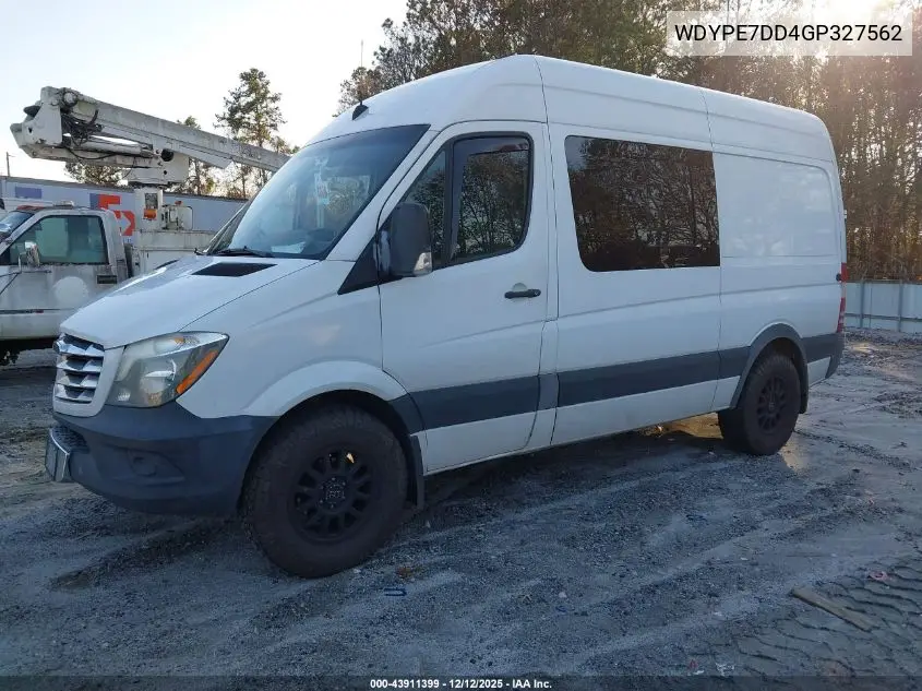 WDYPE7DD4GP327562 2016 Freightliner Sprinter 2500 Normal Roof