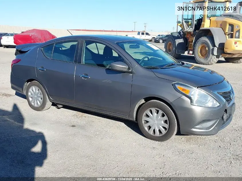 3N1CN7AP5HK412618 2017 Nissan Versa 1.6 Sv