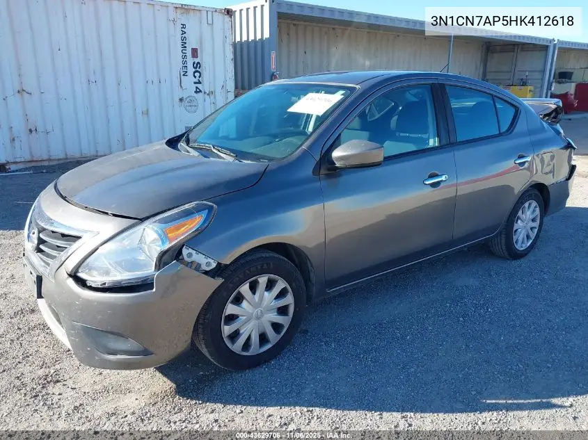 3N1CN7AP5HK412618 2017 Nissan Versa 1.6 Sv