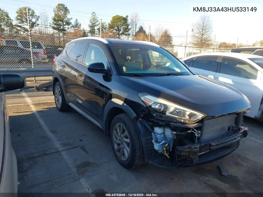 KM8J33A43HU533149 2017 Hyundai Tucson Se