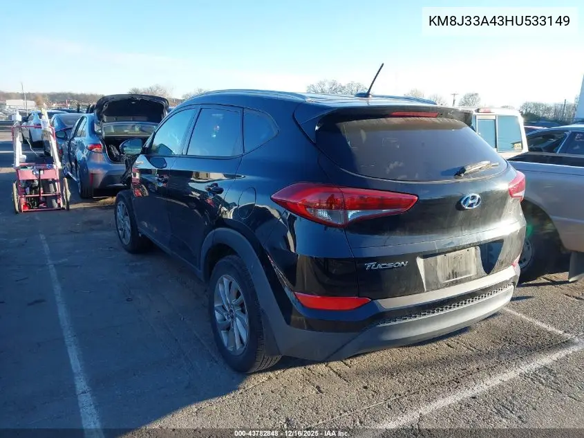 KM8J33A43HU533149 2017 Hyundai Tucson Se