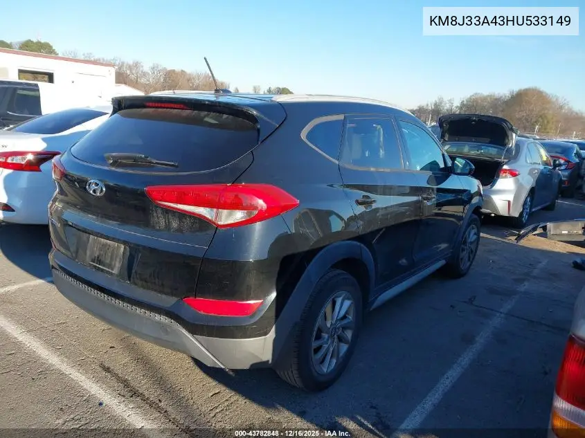 KM8J33A43HU533149 2017 Hyundai Tucson Se