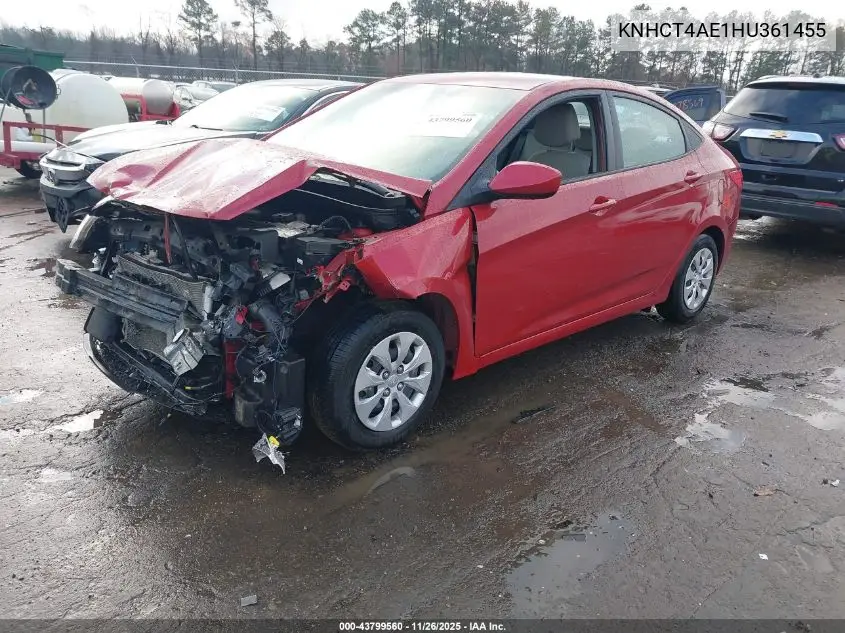 KNHCT4AE1HU361455 2017 Hyunadi Accent