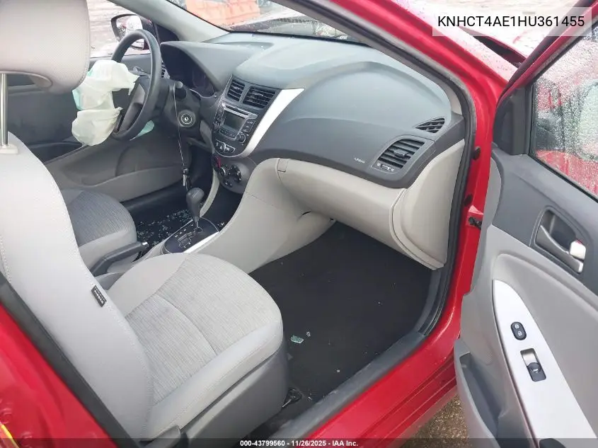KNHCT4AE1HU361455 2017 Hyunadi Accent