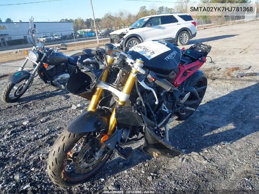 SMTA02YK7HJ781368 2017 Triumph Motorcycle Daytona 675R Abs