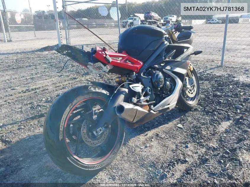SMTA02YK7HJ781368 2017 Triumph Motorcycle Daytona 675R Abs