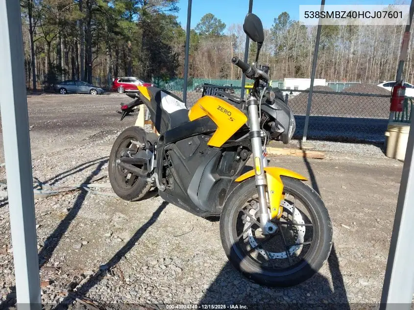 538SMBZ40HCJ07601 2017 Zero Motorcycles Inc S 6.5