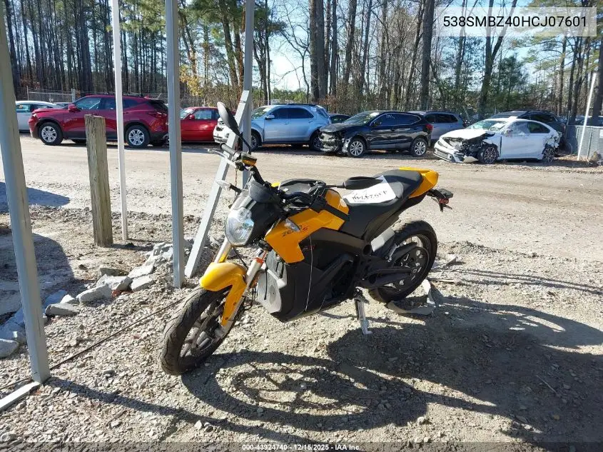 538SMBZ40HCJ07601 2017 Zero Motorcycles Inc S 6.5
