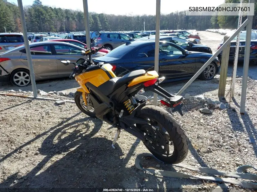 538SMBZ40HCJ07601 2017 Zero Motorcycles Inc S 6.5