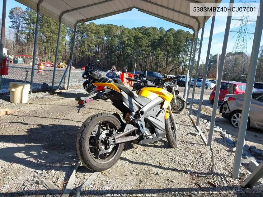 538SMBZ40HCJ07601 2017 Zero Motorcycles Inc S 6.5