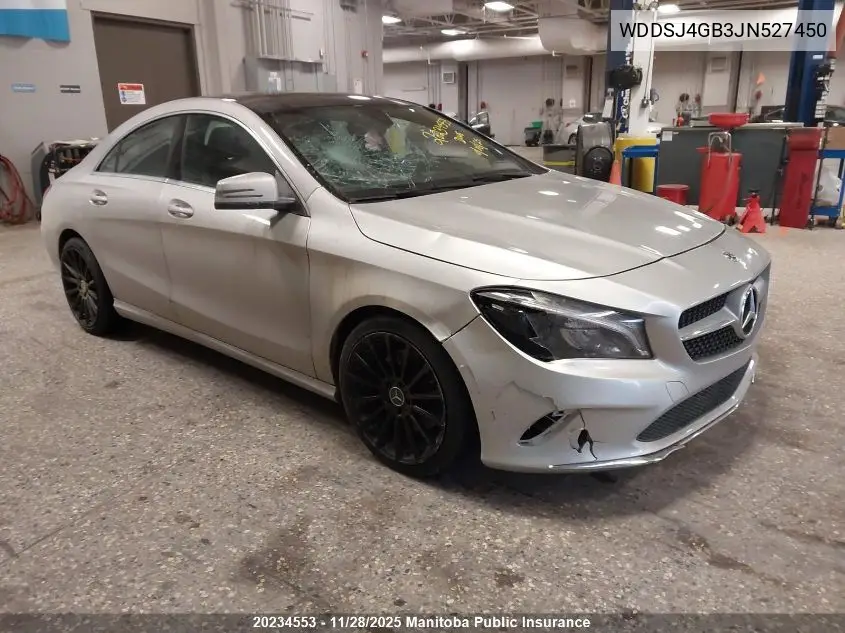 WDDSJ4GB3JN527450 2018 Mercedes Benz Cla250 4Matic