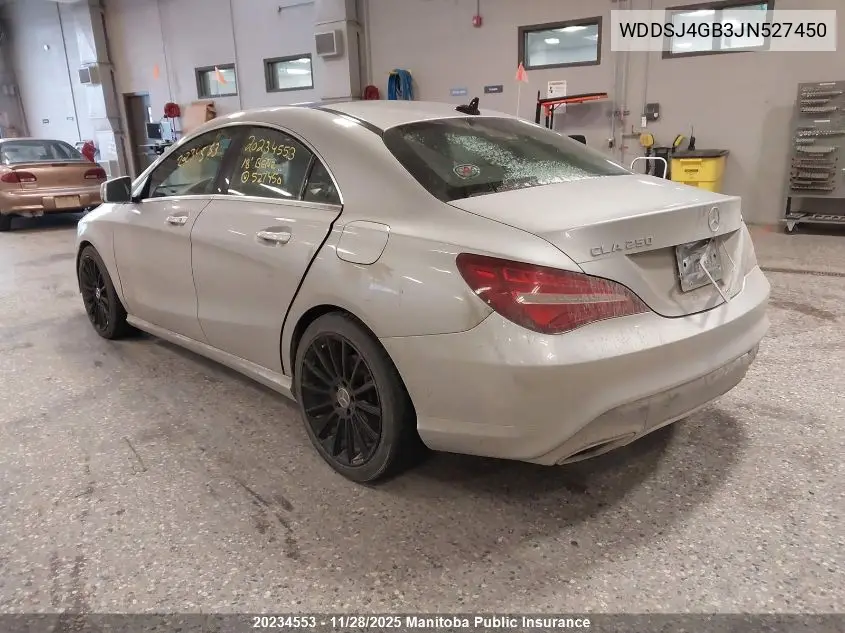 WDDSJ4GB3JN527450 2018 Mercedes Benz Cla250 4Matic