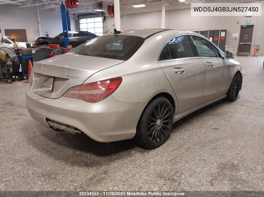 WDDSJ4GB3JN527450 2018 Mercedes Benz Cla250 4Matic
