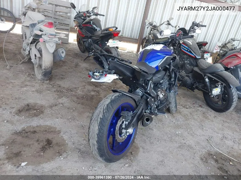 JYARM27Y2JA000477 2018 Yamaha Mt07 C