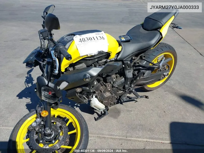 JYARM27Y0JA000333 2018 Yamaha Mt07 C