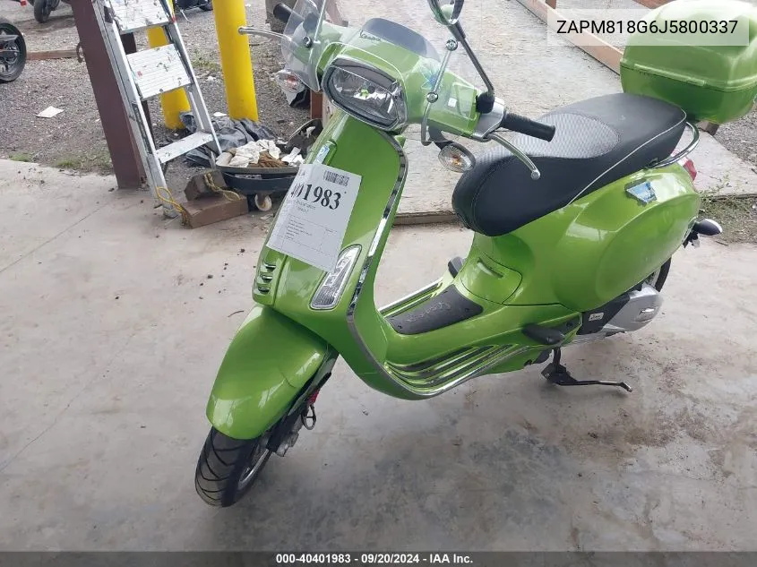 ZAPM818G6J5800337 2018 Vespa Sprint 150 3V