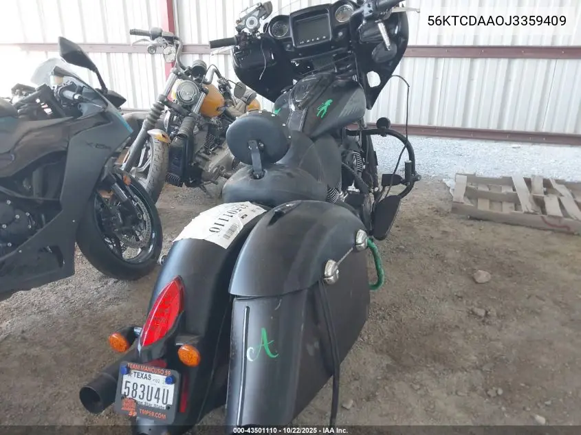 56KTCDAA0J3359409 2018 Indian Motorcycle Co. Chieftain Dark Horse