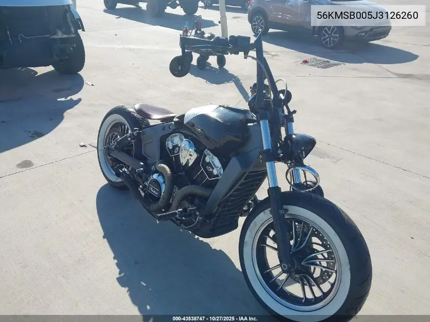 56KMSB005J3126260 2018 Indian Motorcycle Co. Scout