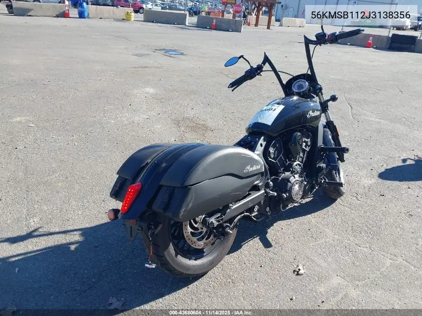 56KMSB112J3138356 2018 Indian Motorcycle Co. Scout Sixty