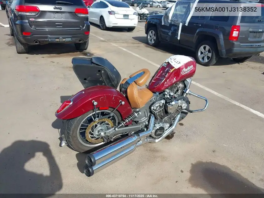 56KMSA001J3138352 2018 Indian Motorcycle Co. Scout Abs