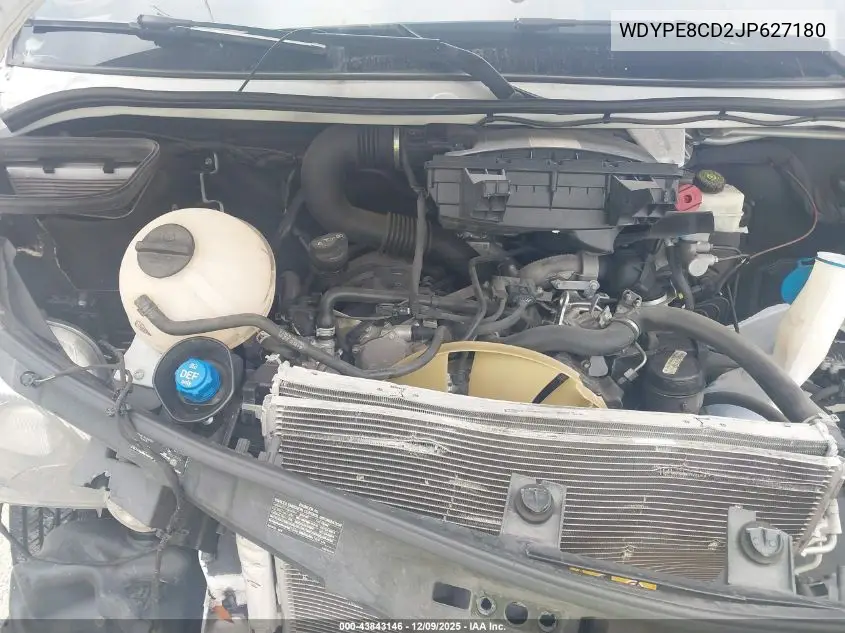 WDYPE8CD2JP627180 2018 Freightliner Sprinter 2500 High Roof V6