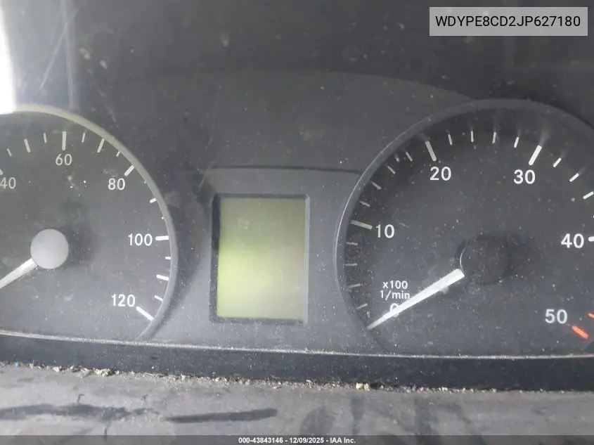 WDYPE8CD2JP627180 2018 Freightliner Sprinter 2500 High Roof V6