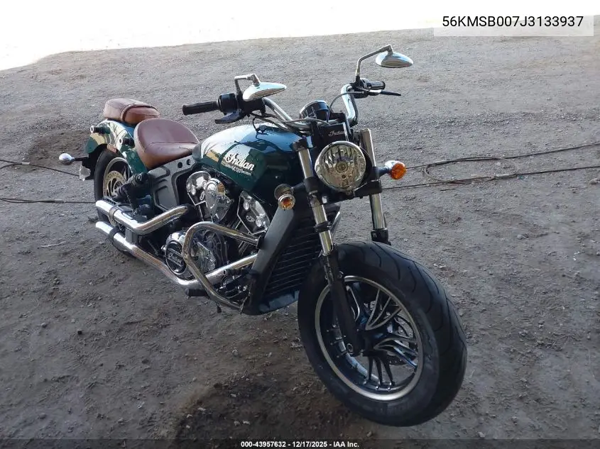 56KMSB007J3133937 2018 Indian Motorcycle Co. Scout