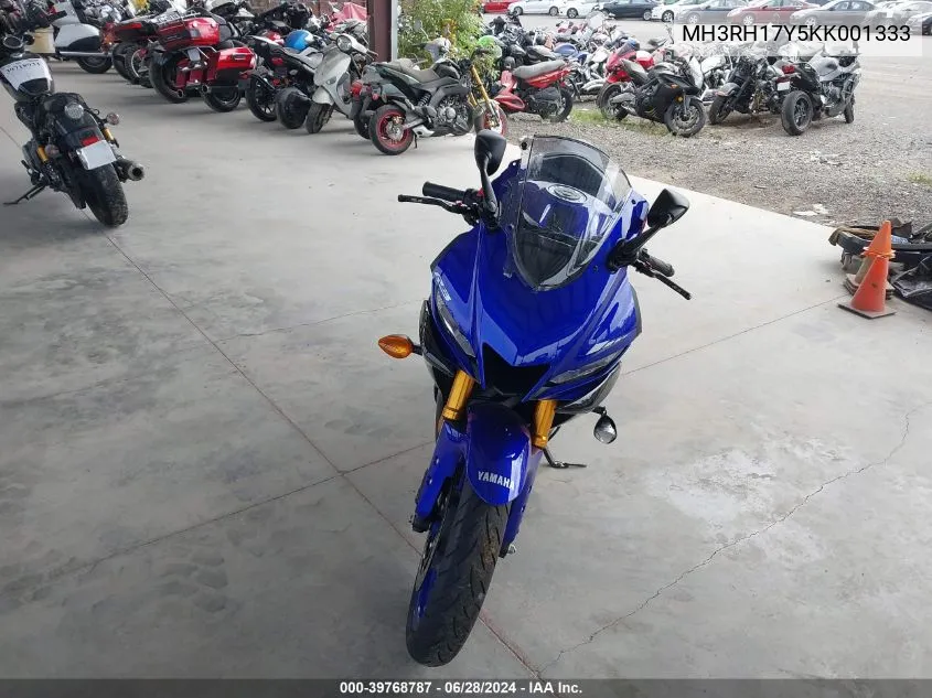 MH3RH17Y5KK001333 2019 Yamaha Yzfr3