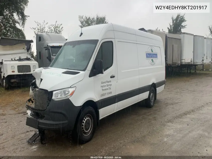 W2Y4EDHY8KP201917 2019 Freightliner Sprinter 2500 High Roof V6