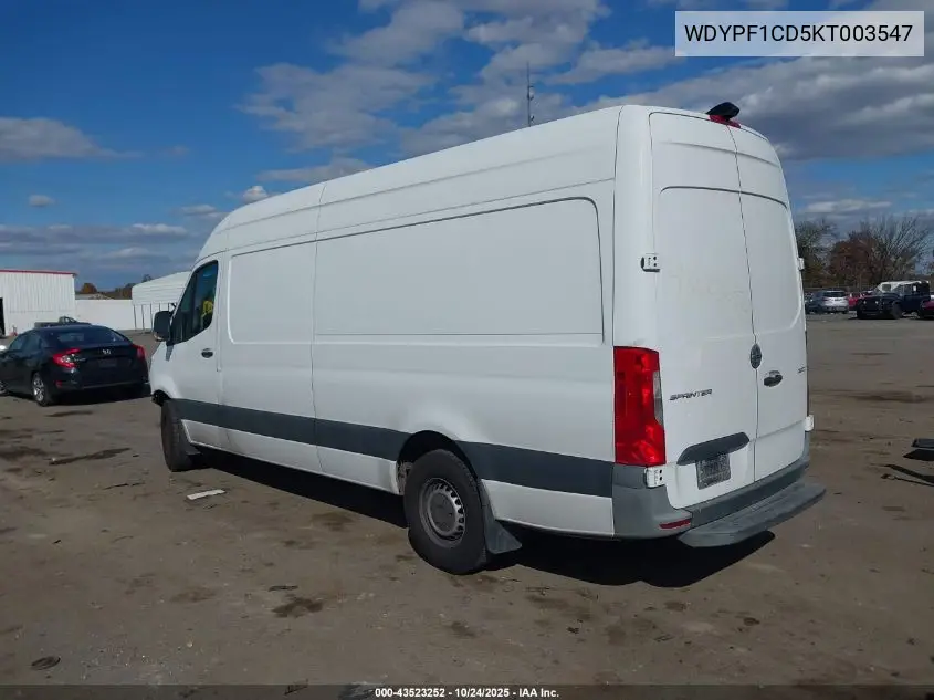 WDYPF1CD5KT003547 2019 Freightliner Sprinter 2500 High Roof V6